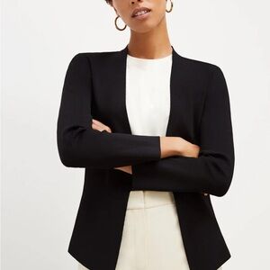 MM Lafleur Black Open-Front Blazer